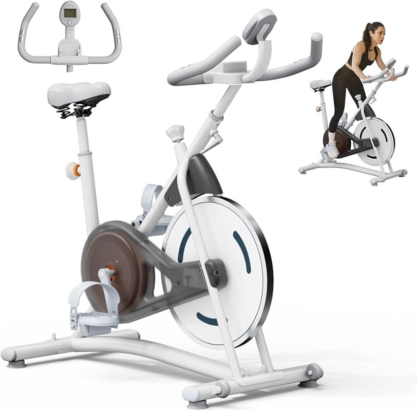 HOELLL Stationary Exercise Bike with Heart Rate Sensor, App Sync, Vari