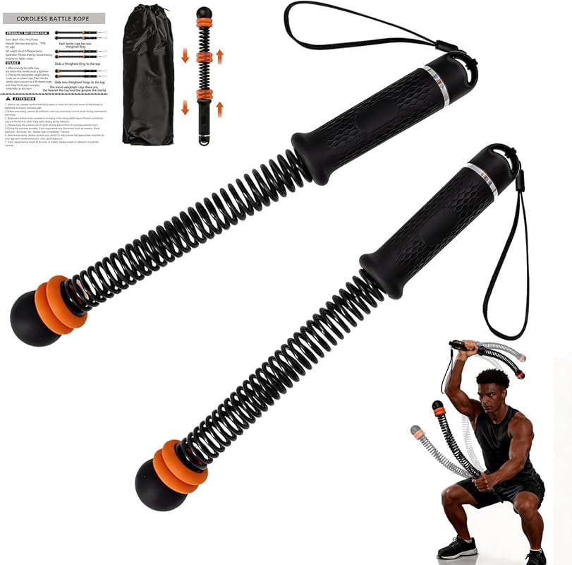 Portable Weighted Ropeless Battle Ropes