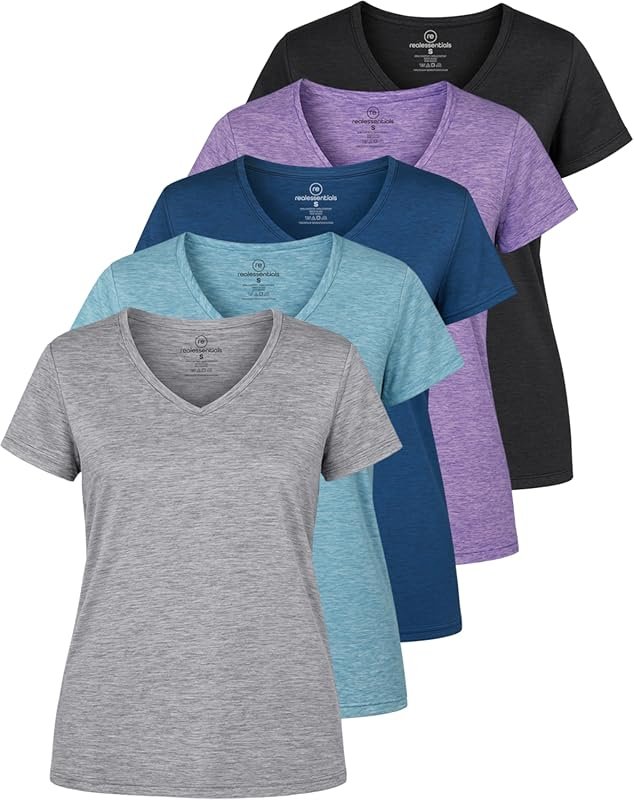 Real Essentials Dry-Fit V-Neck Tee
