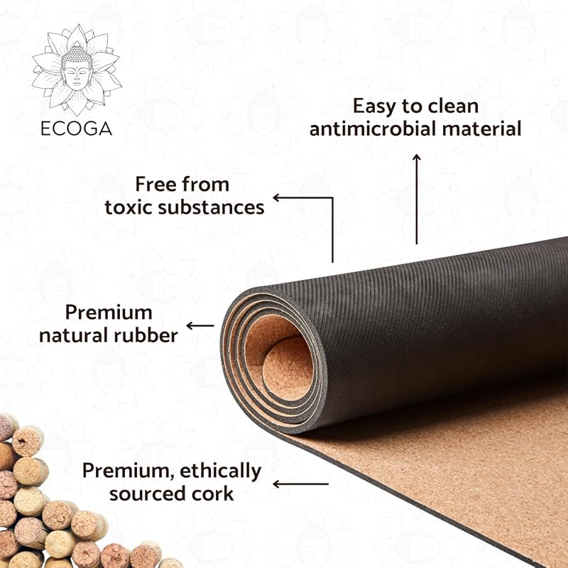 Premium 5mm Cork Yoga Mat