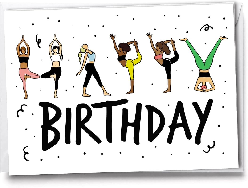 Funny Yoga Birthday Card