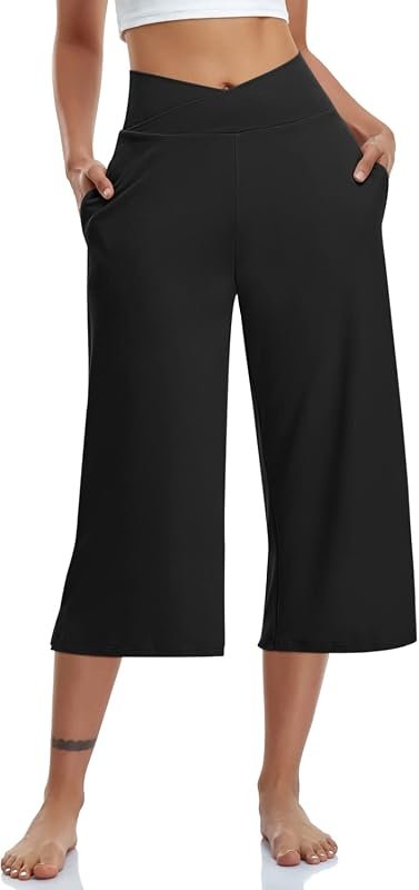 TARSE Wide Leg Yoga Capris