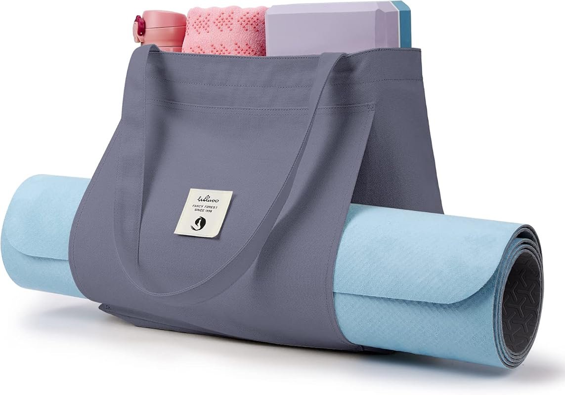 WLLWOO Canvas Yoga Tote Bag