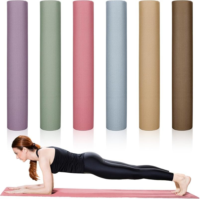 Timgle 6-Pack Bulk Non-Slip 4mm Exercise Yoga Mats