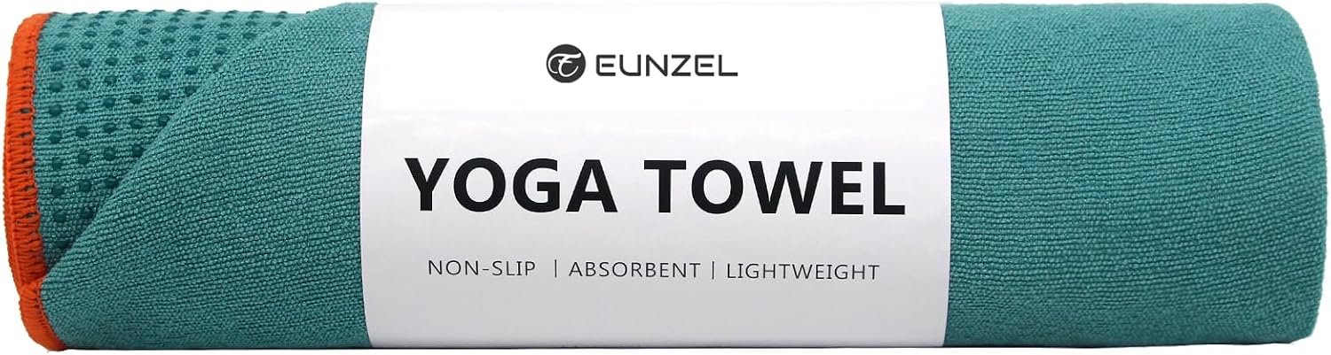 Eunzel Microfiber Hot Yoga Towel with Grip Dots, Non-Slip Sweat Absorb