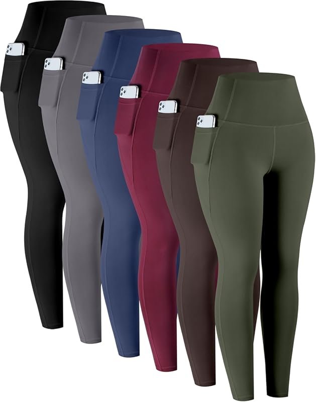LZYVOO 6 Pack Women's High Waisted Leggings