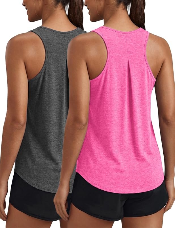 PINSPARK Women’s Racerback Workout Tank Top Pack