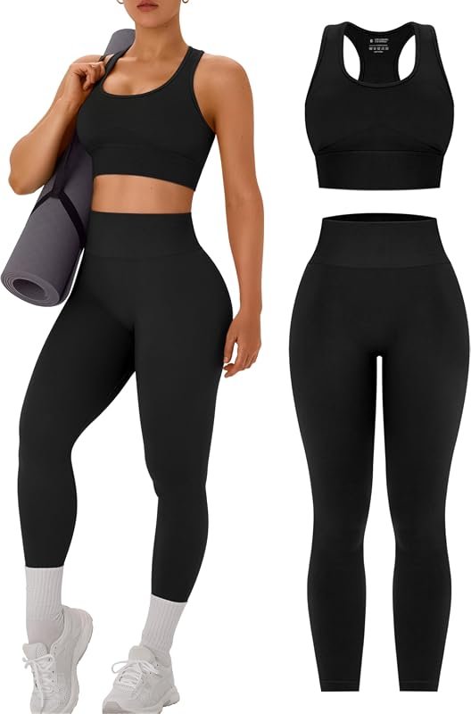 OLCHEE Acid Wash Yoga Set