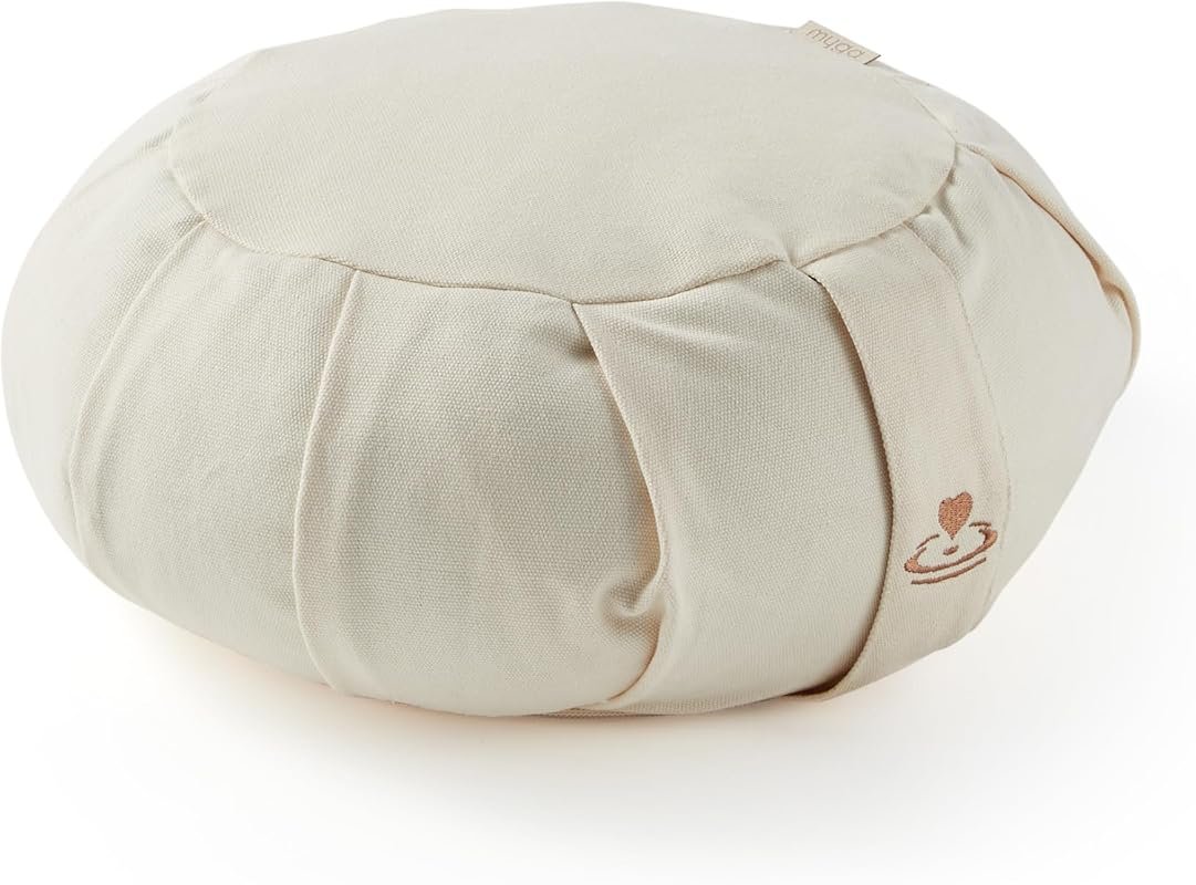 Myga Zafu Yoga Meditation Cushion with Washable Natural Buckwheat Fill