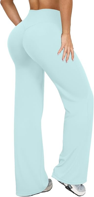 YOAKUKA Wide Leg Workout Pants