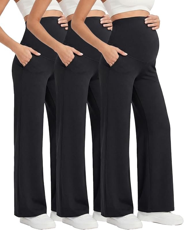 Coume 3 Pack Womens Maternity Work Pants