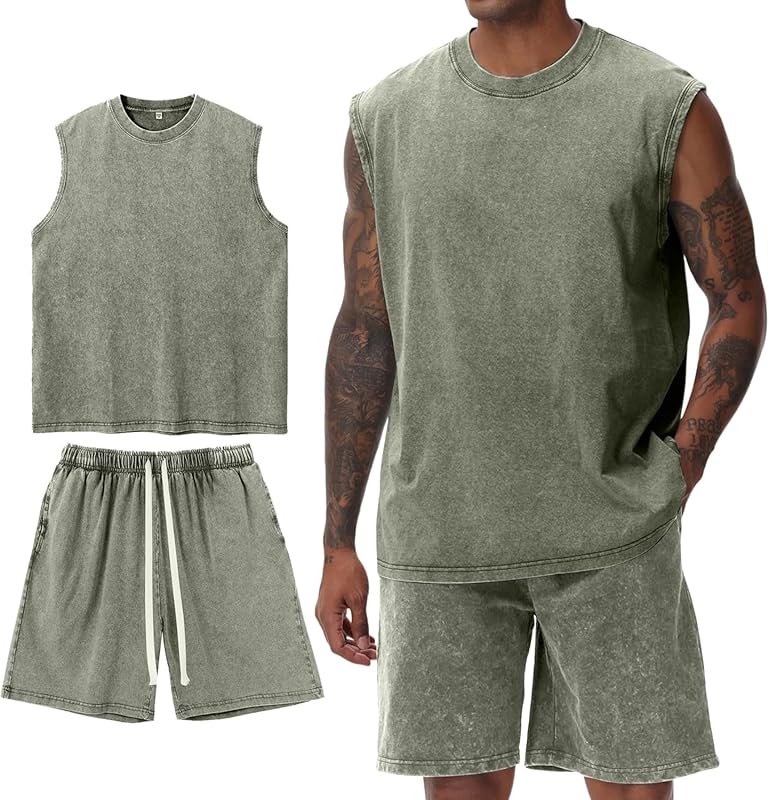 Arssm Men’s Acid Wash Outfit Set