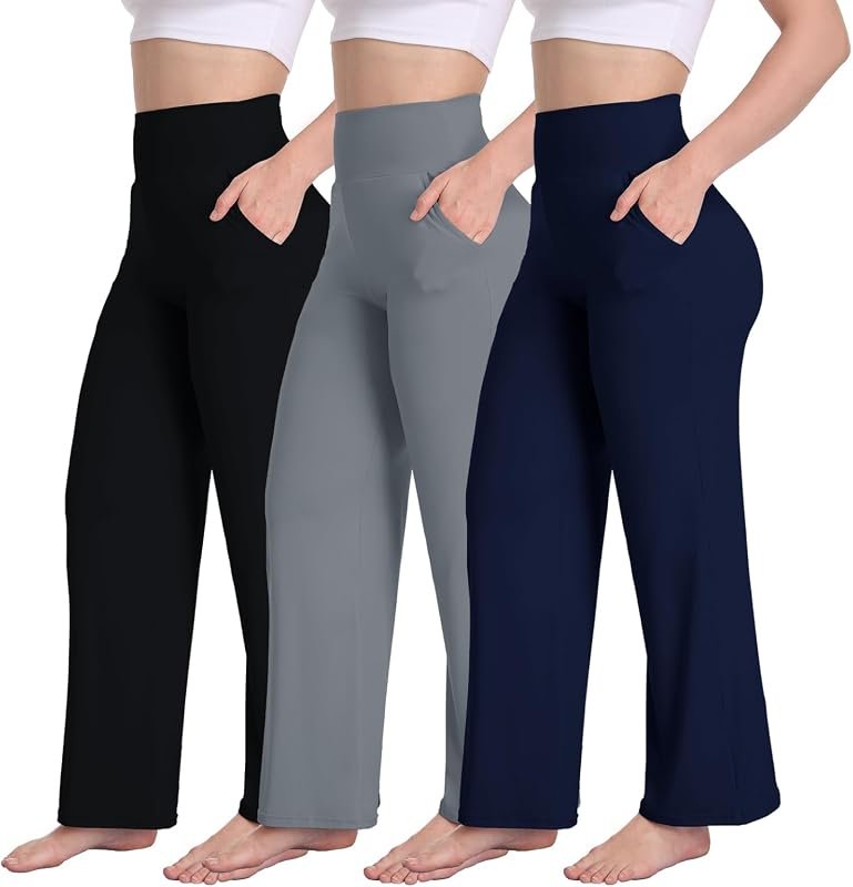 Kotii Women's High Waisted Wide Leg Lounge Pants