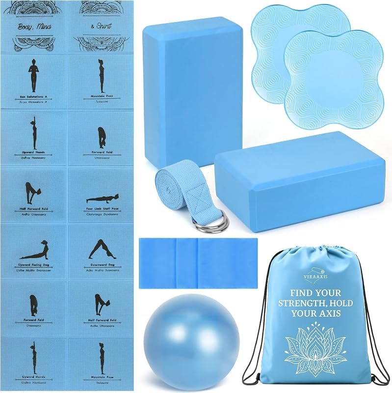 Foldable Yoga Mat and Blocks Set