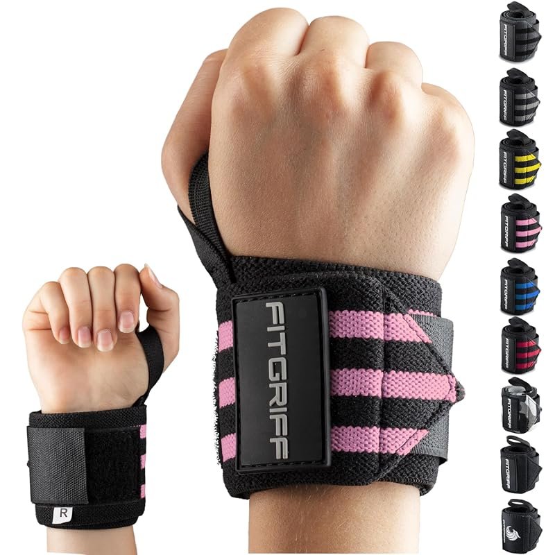Fitgriff Wrist Wraps for Weightlifting, 18-Inch Heavy-Duty Support for