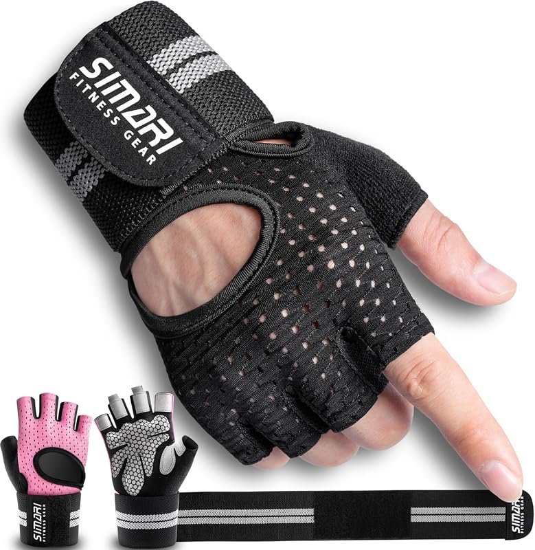 SIMARI Breathable Workout Gloves for Men and Women with Padded Weight