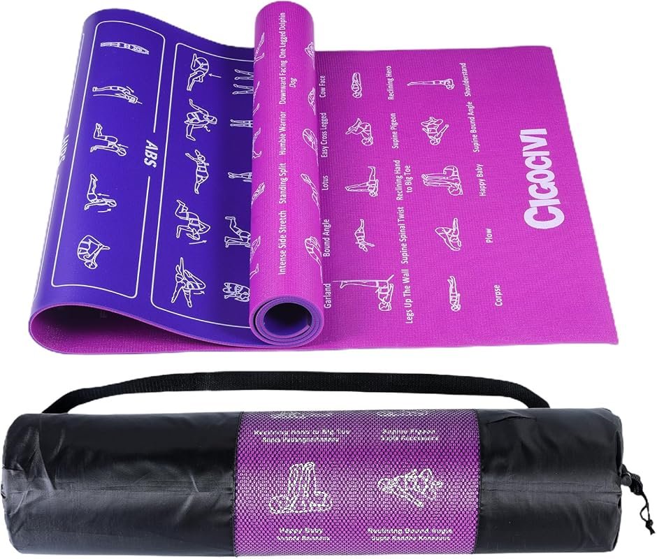 Instructional Printed Yoga Mat