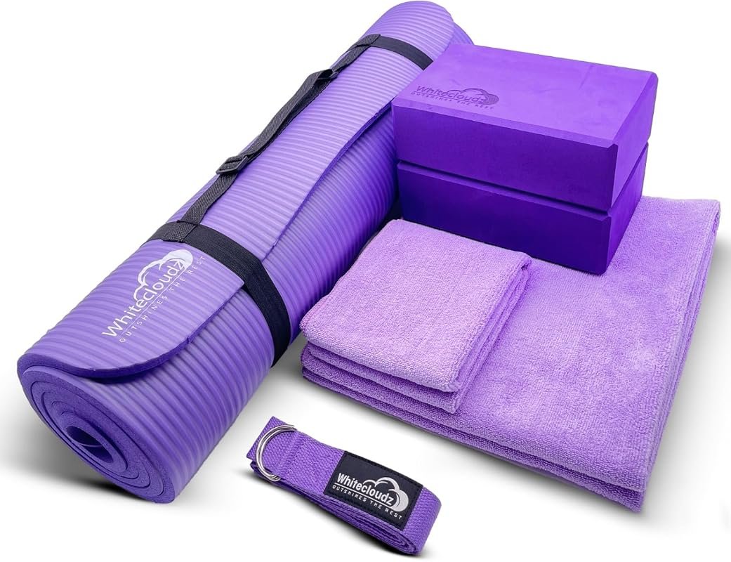 WHITECLOUDZ 7-Piece Yoga Mat Set