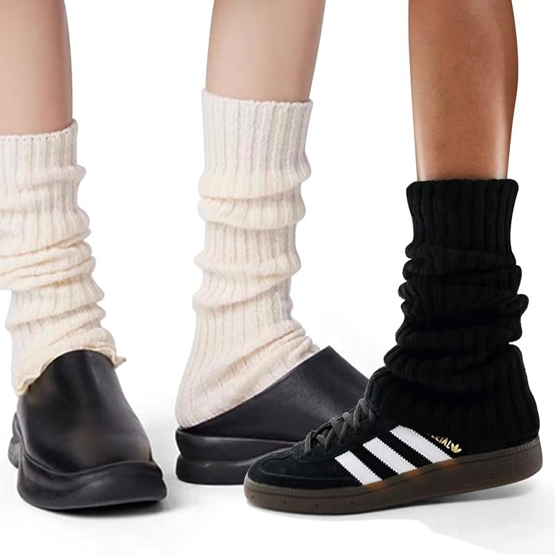 Ribbed Knitted Retro Leg Warmers