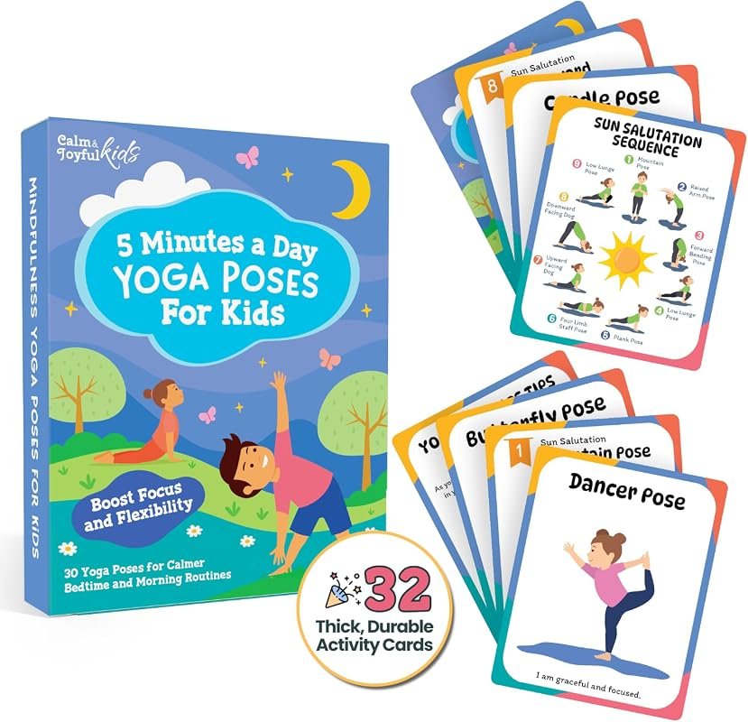 Kids Yoga Pose Exercise Flashcards