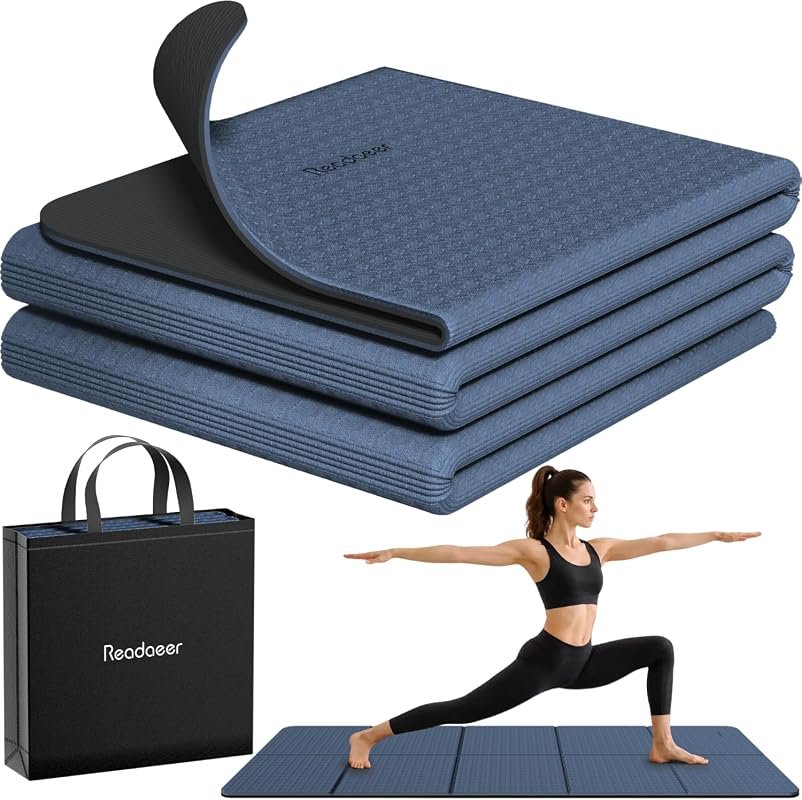 Readaeer Double Color 6mm Thick Foldable Yoga Mat