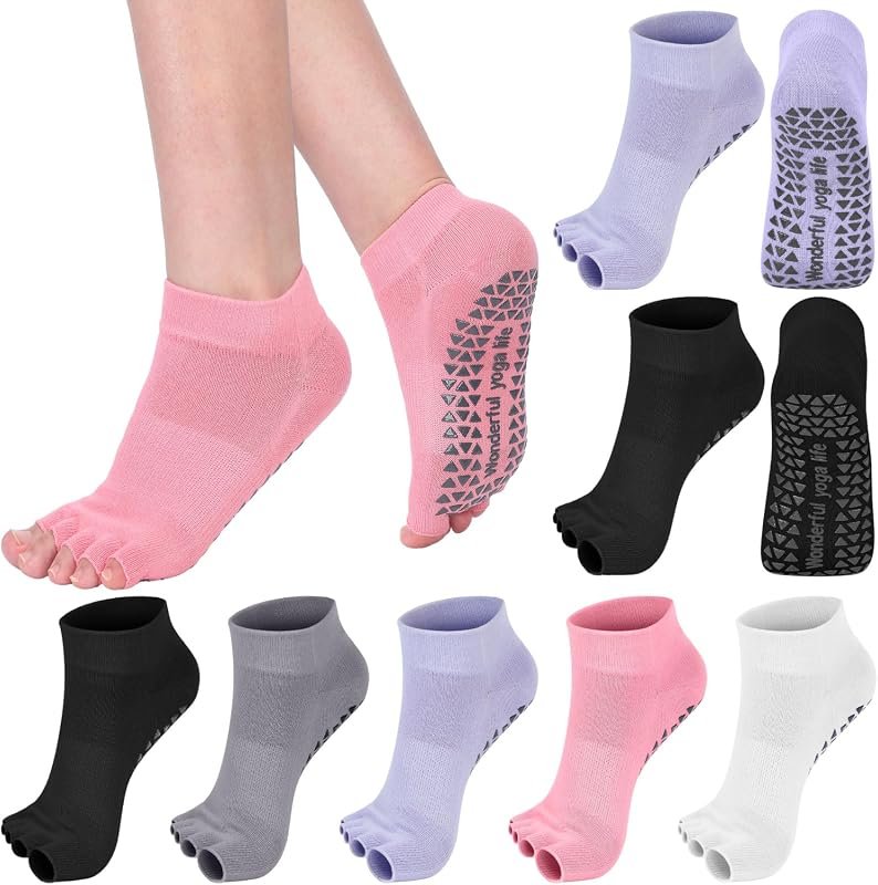 Jeyiour Toeless Pilates Yoga Socks