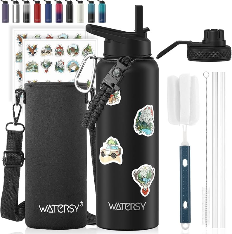 40oz Insulated Stainless Steel Water Bottle, Cold for 48 Hours, Leakpr