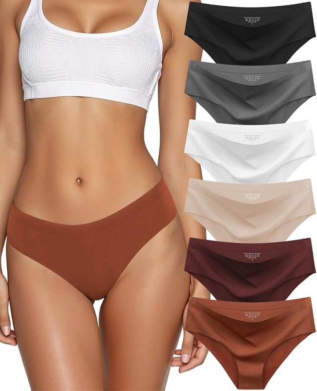 Seamless No Show Bikini 6 Pack