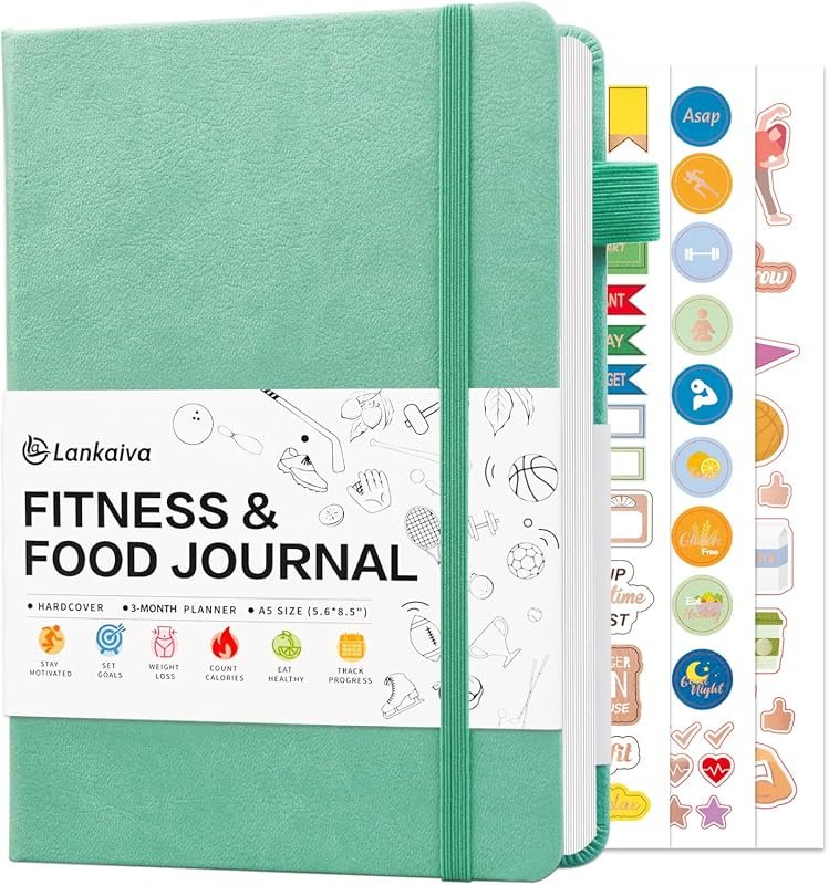 Food Journal & Workout Log Book: Daily Fitness Tracker & Food Diary wi