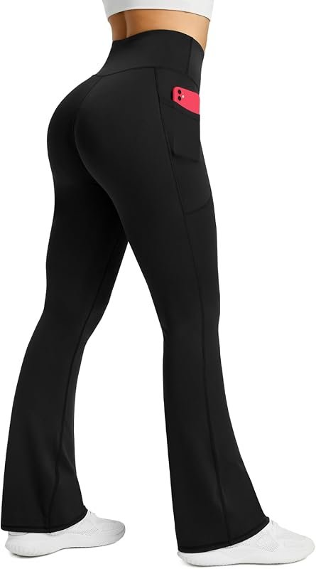 Flared Yoga Pants with Pockets