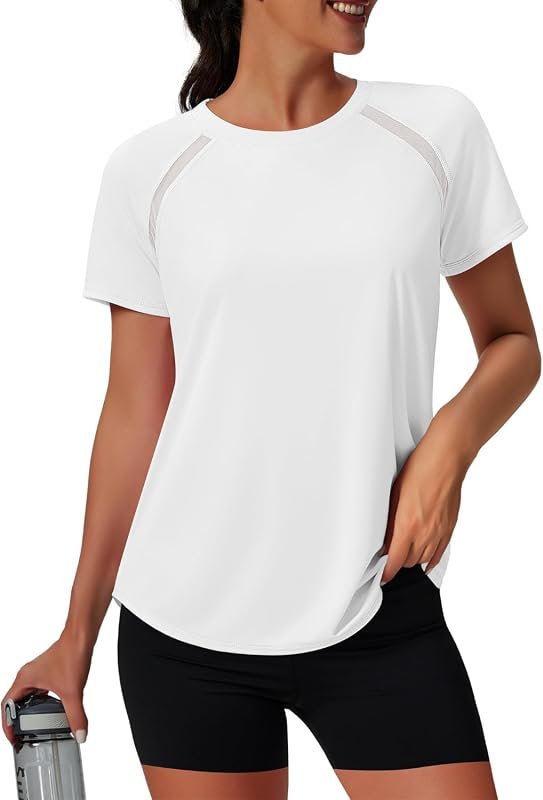 NIASHOT Women's Short Sleeve Workout Top