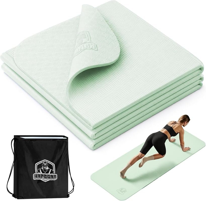 HAPBEAR 6mm Thick Foldable Yoga Mat
