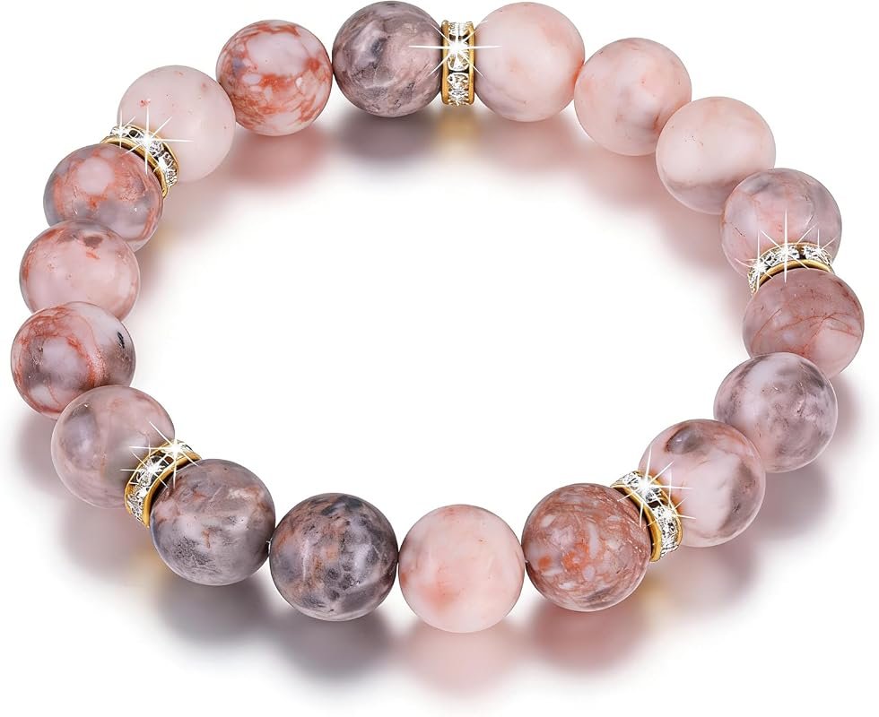 Rose Quartz and Chakra Crystal Beaded Bracelet