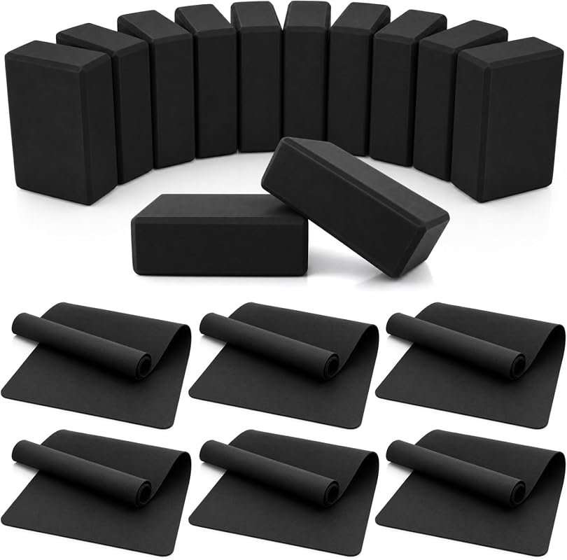 Hoteam Yoga Mat and Blocks Set