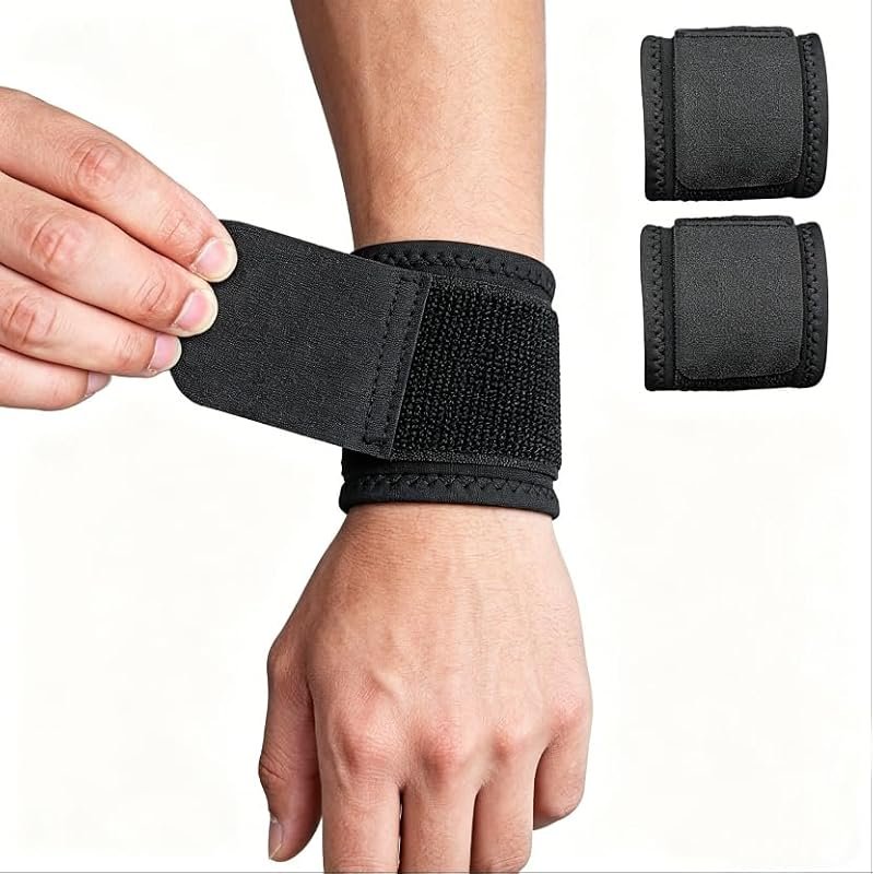 Adjustable 2-Pack Wrist Support Wraps for Weightlifting, Fitness, and 