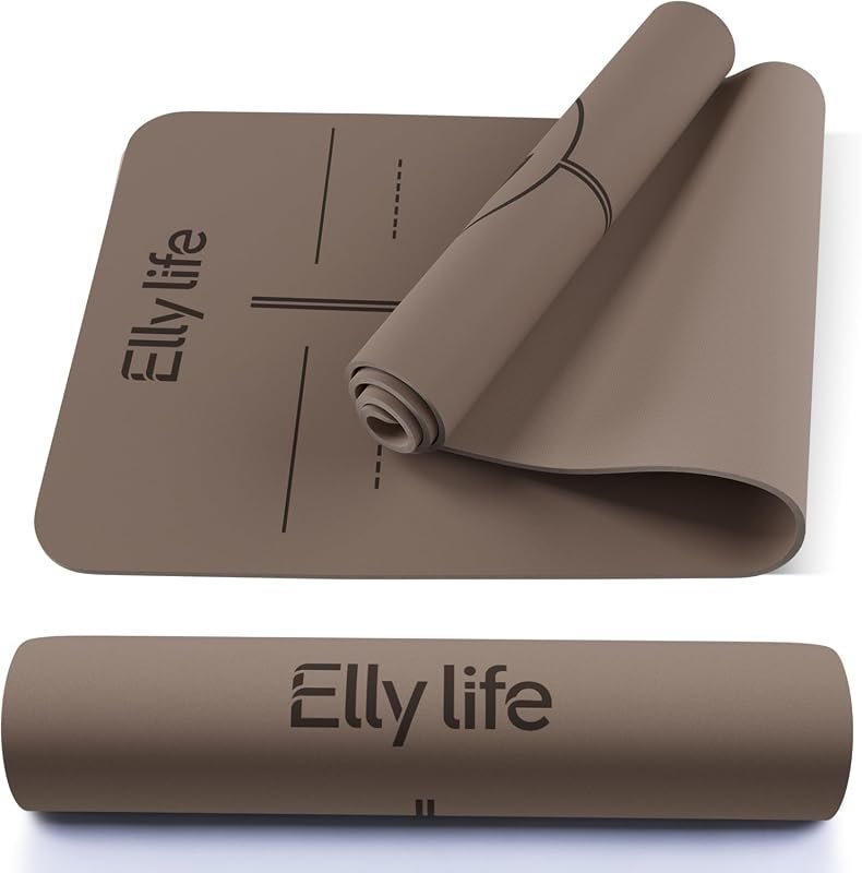 Natural Rubber Alignment Yoga Mat