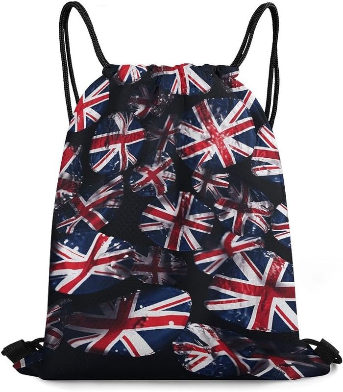 British Flag Drawstring Backpack