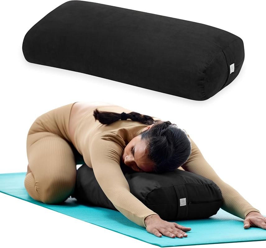 Gaiam Supportive Yoga Bolster Pillow for Restorative Yoga Practice and