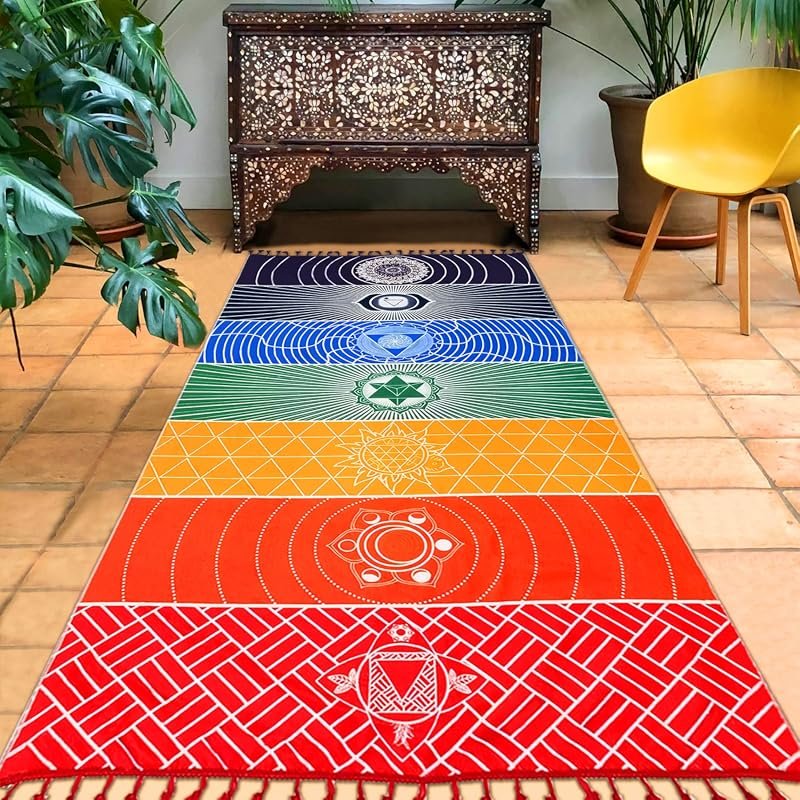 Mexican Boho Yoga Meditation Rug