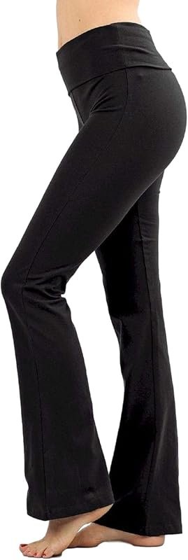 Zenana Fold Over Flare Yoga Pants