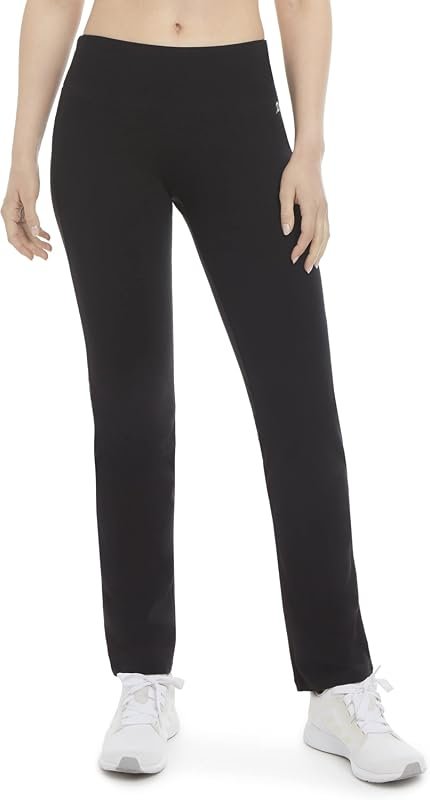 Energy Zone Women’s Cotton Stretch Yoga Pants, Comfortable High-Waiste