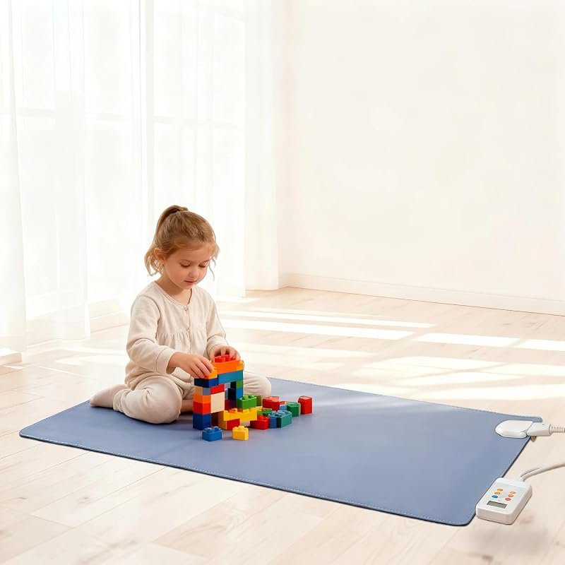 Portable 20x39 Inch Electric Heated Floor Rug Mat for Cozy Warmth in L