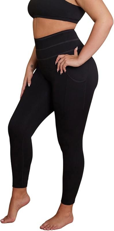 AKARA Postpartum Tummy Control Leggings, High Waist Yoga Pants with Th