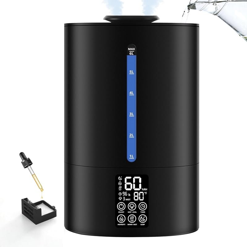 Coolfiqu 6L Warm and Cool Mist Humidifier