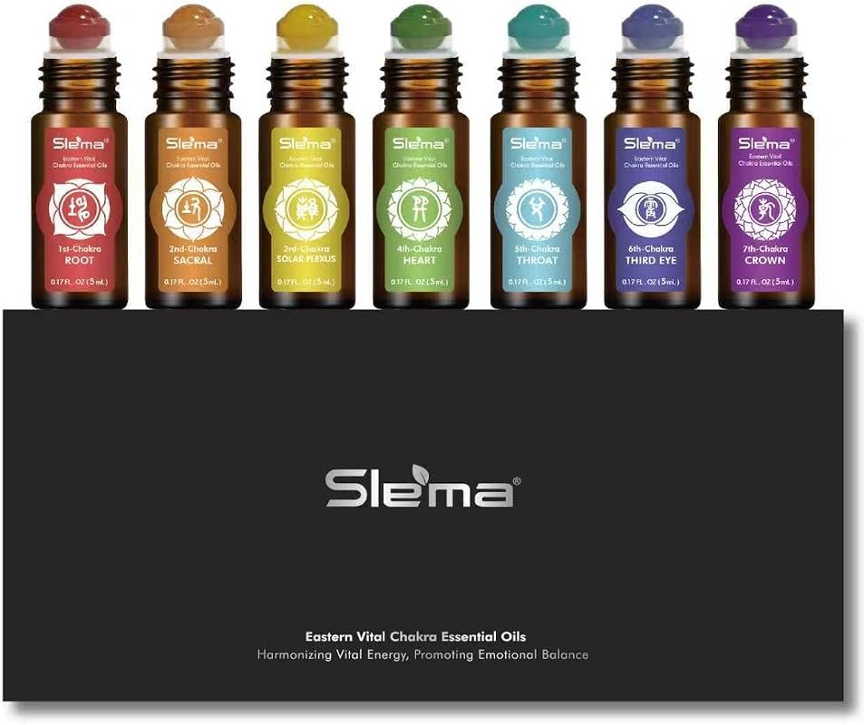 Slema 7 Chakra Essential Oil Roller Gift Set