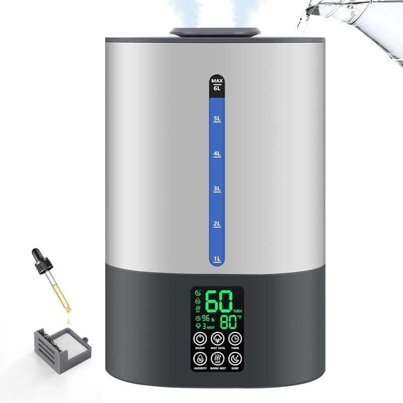 Coolfiqu 6L Warm and Cool Mist Humidifier