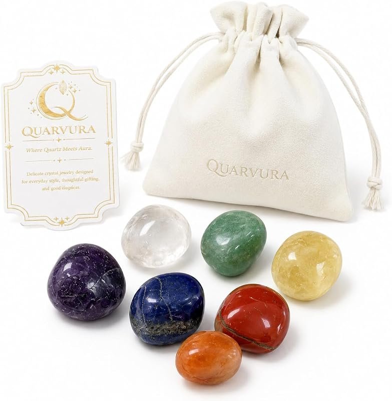 7 Chakra Healing Crystals Travel Set