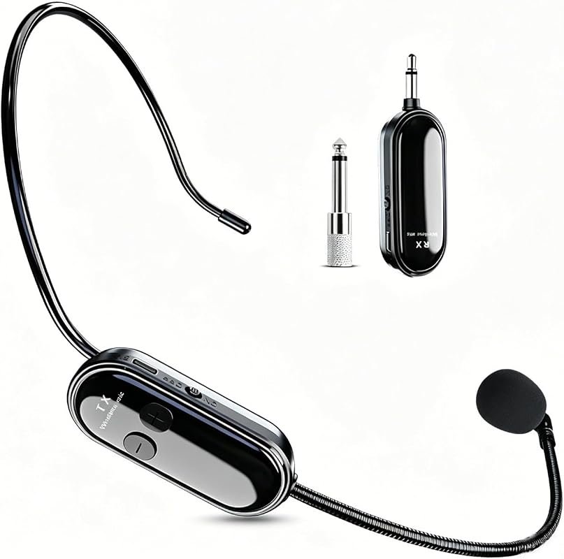 UHF Wireless Microphone Headset System