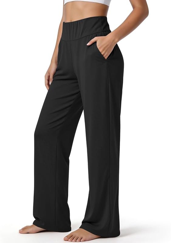Women's Wide Leg Sweatpants High Waist Soft Athletic Pants Lightweight