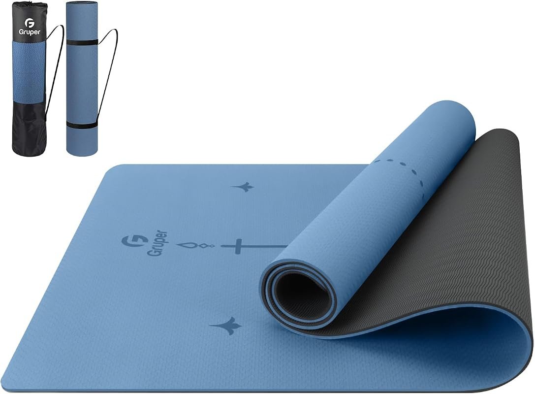 Gruper Extra Wide Non-Slip Yoga Mat, 72 x 32 Extra Thick Exercise Ma